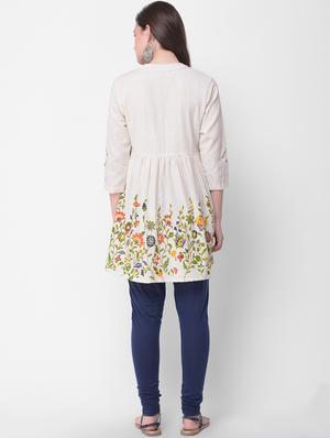 embroidered flared kurti - 16684521 - Standard Image - 3