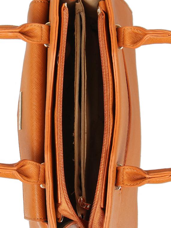 tan leatherette regular sling bag - 16684695 - Zoom Image - 3
