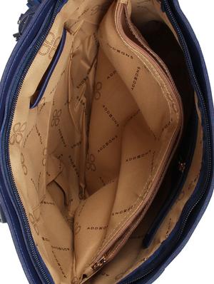 blue leatherette (pu) regular tote - 16684723 - Standard Image - 3