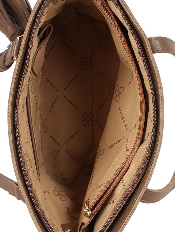 brown leatherette regular tote - 16684724 - Zoom Image - 3