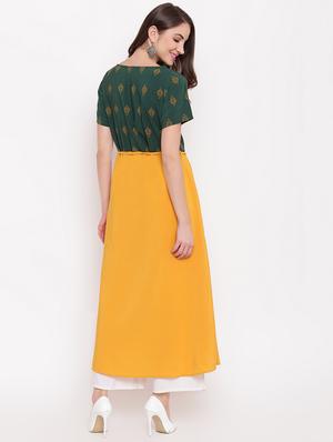 ethnic motifs flared kurta - 16684757 - Standard Image - 3