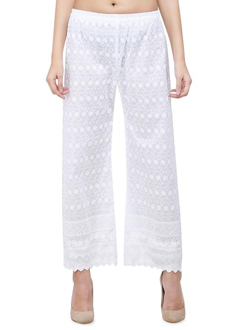 high rise embroidered palazzo - 16684973 - Very Small Image - 1