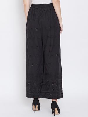 high rise scallop hem palazzo - 16684977 - Standard Image - 3