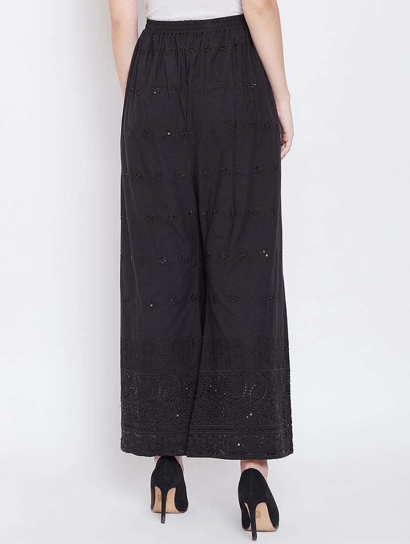 high rise scallop hem palazzo - 16684977 - Zoom Image - 3