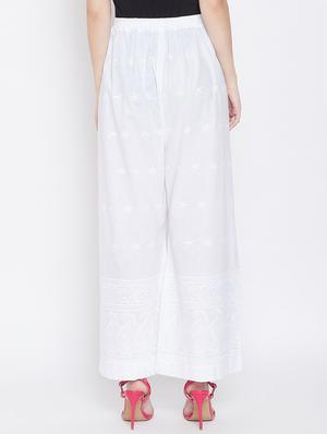 high rise embroidered palazzo - 16684978 - Standard Image - 3