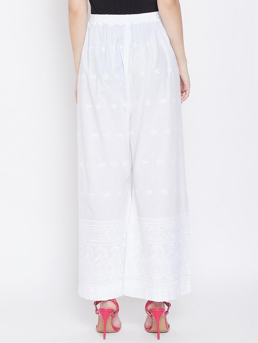 high rise embroidered palazzo - 16684978 - Zoom Image - 3