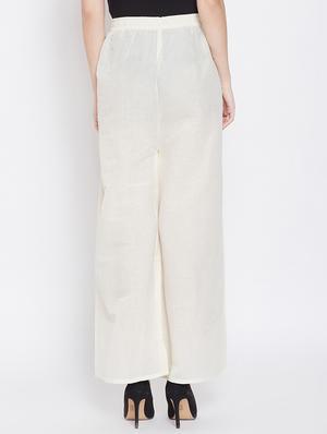 high rise embroidered palazzo - 16684979 - Standard Image - 3
