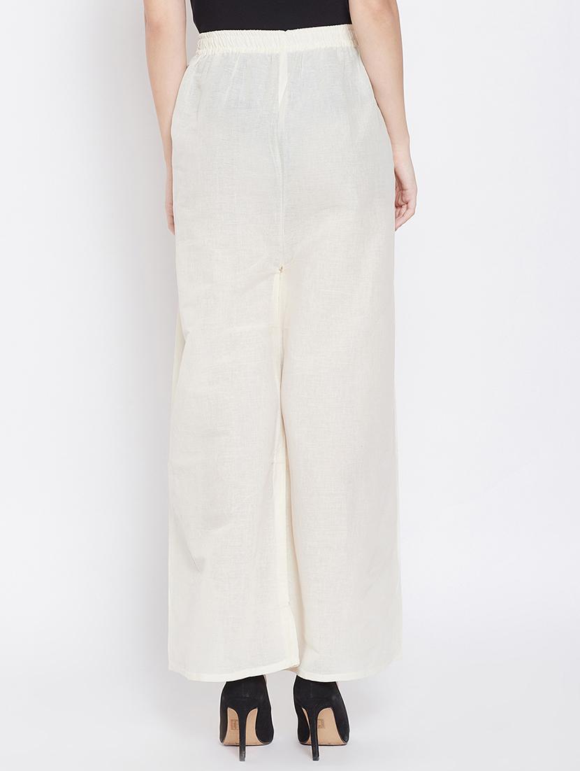 high rise embroidered palazzo - 16684979 - Zoom Image - 3