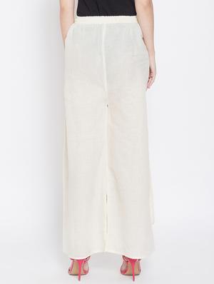 high rise embroidered palazzo - 16684980 - Standard Image - 3