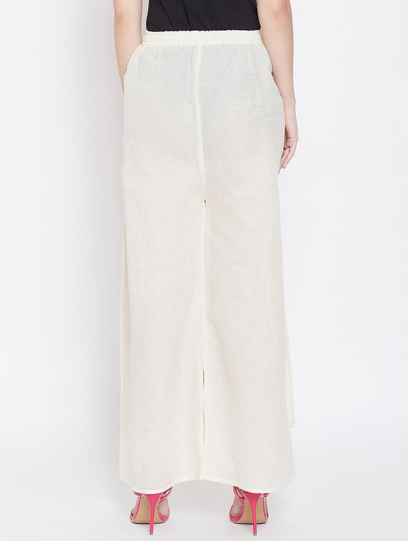 high rise embroidered palazzo - 16684980 - Zoom Image - 3