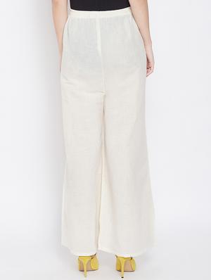 high rise embroidered palazzo - 16684981 - Standard Image - 3