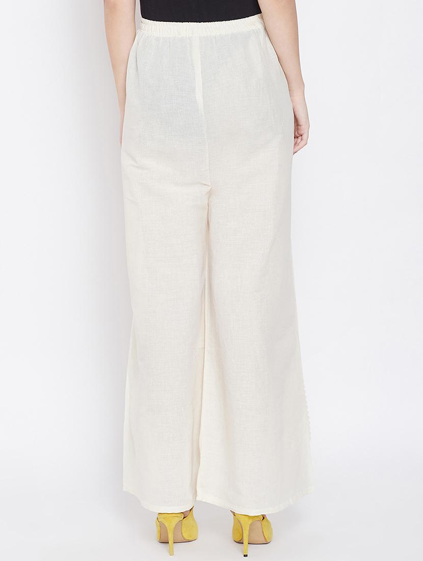 high rise embroidered palazzo - 16684981 - Zoom Image - 3