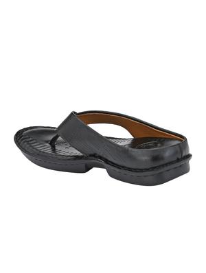 black leatherette toe separator slippers - 16685396 - Standard Image - 3
