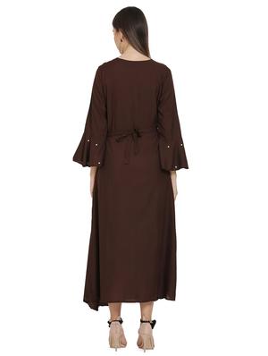 bell sleeved embellished maxi dress - 16685504 - Standard Image - 3
