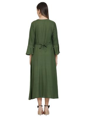 bell sleeved embellished maxi dress - 16685505 - Standard Image - 3