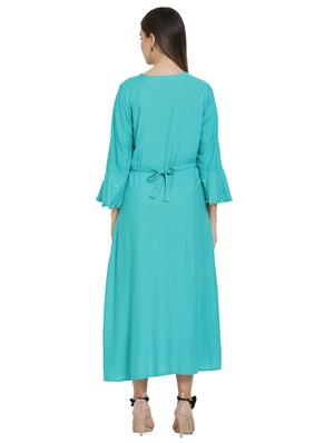 bell sleeved embellished maxi dress - 16685506 - Standard Image - 3