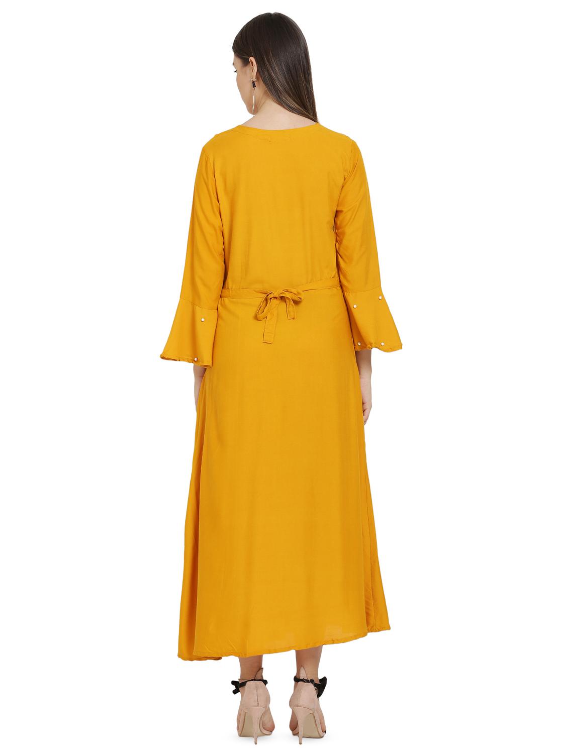 bell sleeved embellished maxi dress - 16685508 - Zoom Image - 3