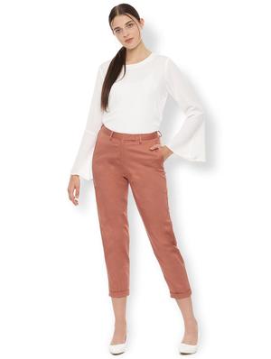 high rise flat front trouser - 16685733 - Standard Image - 3