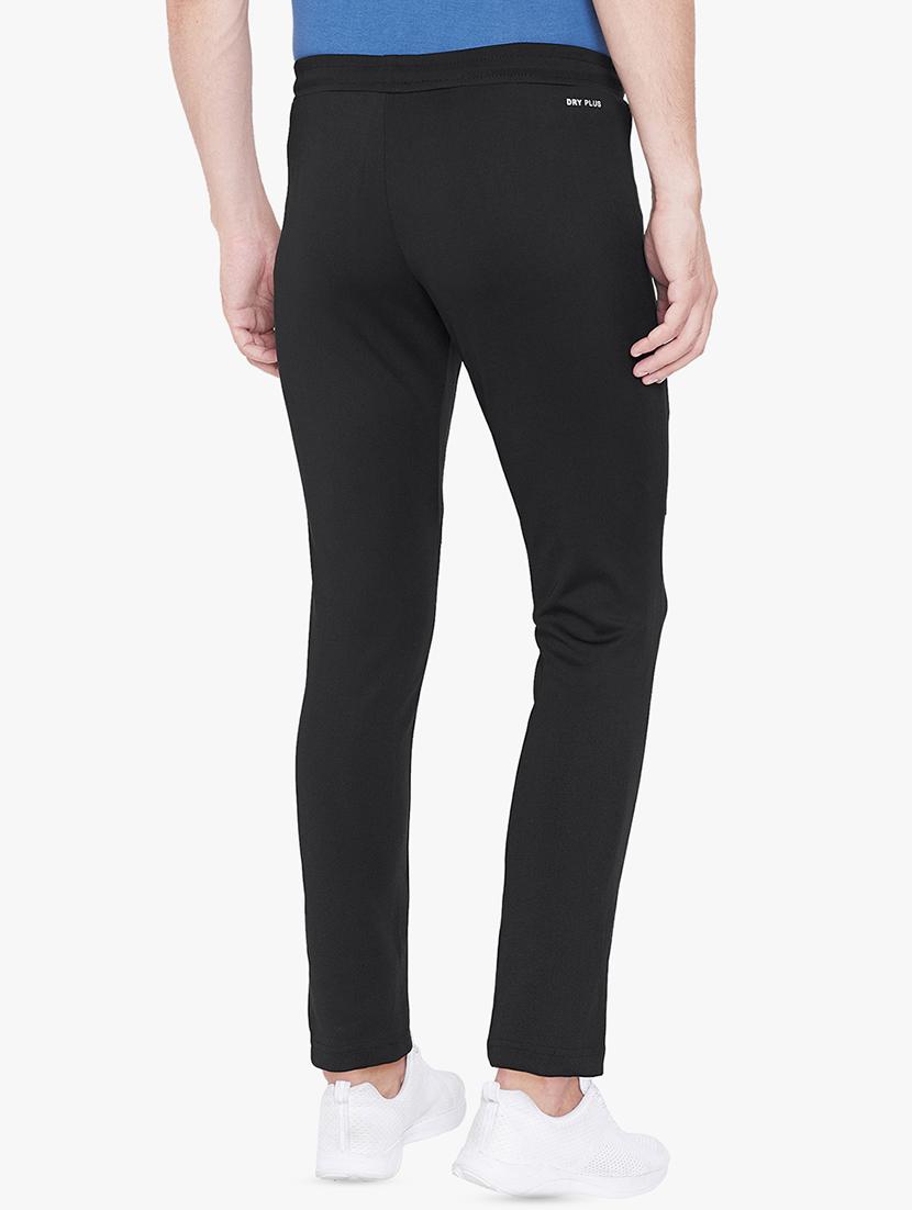 black solid full length track pant - 16685755 - Zoom Image - 3