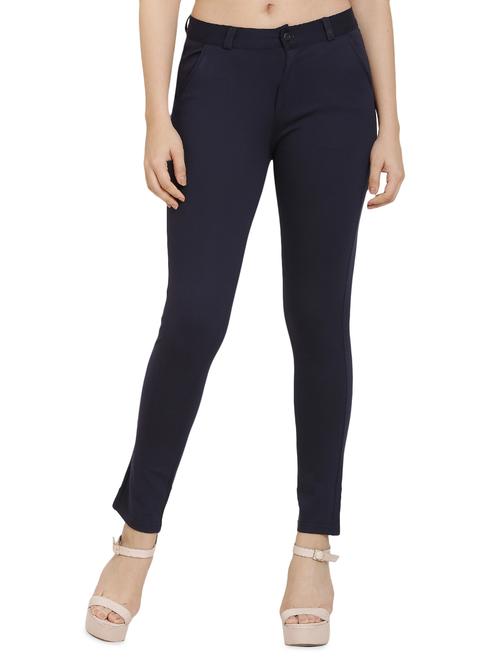 high rise flat front trouser - 16687570 - Standard Image - 1
