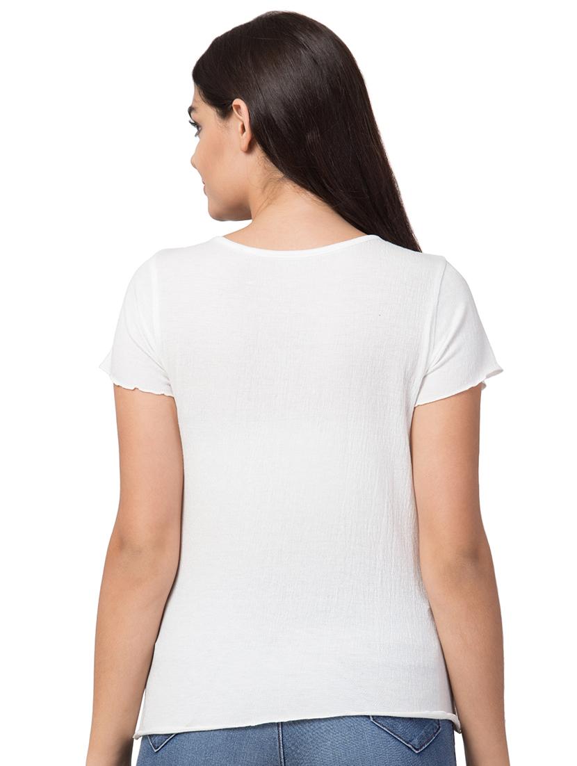round neck short sleeved solid tee - 16688012 - Zoom Image - 3