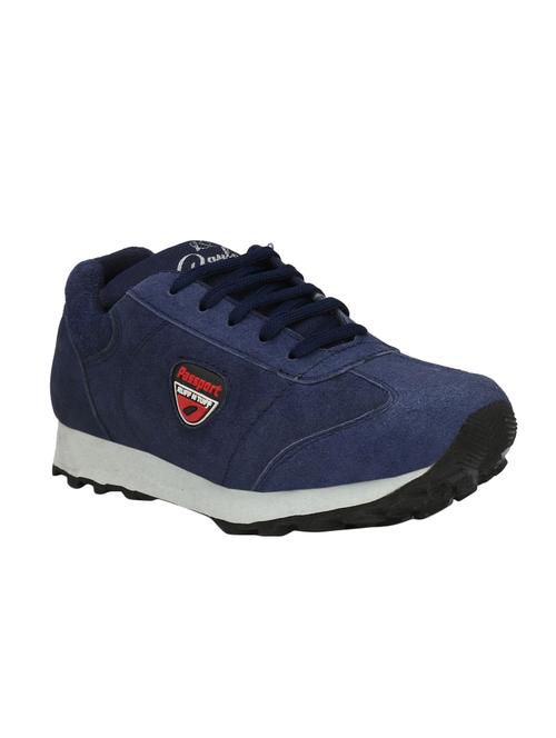navy suede lace up sport shoes - 16688747 - Standard Image - 1