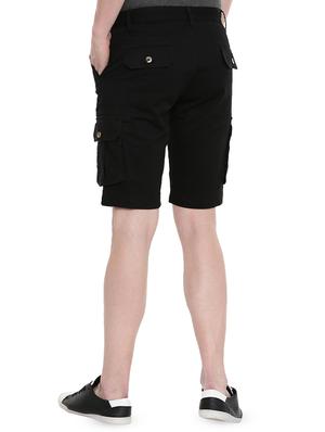 black solid shorts - 16688767 - Standard Image - 3