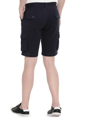 navy blue solid shorts - 16688768 - Standard Image - 3