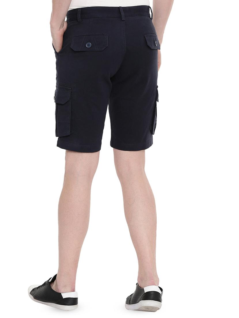 navy blue solid shorts - 16688768 - Zoom Image - 3