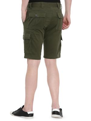 green solid shorts - 16688773 - Standard Image - 3
