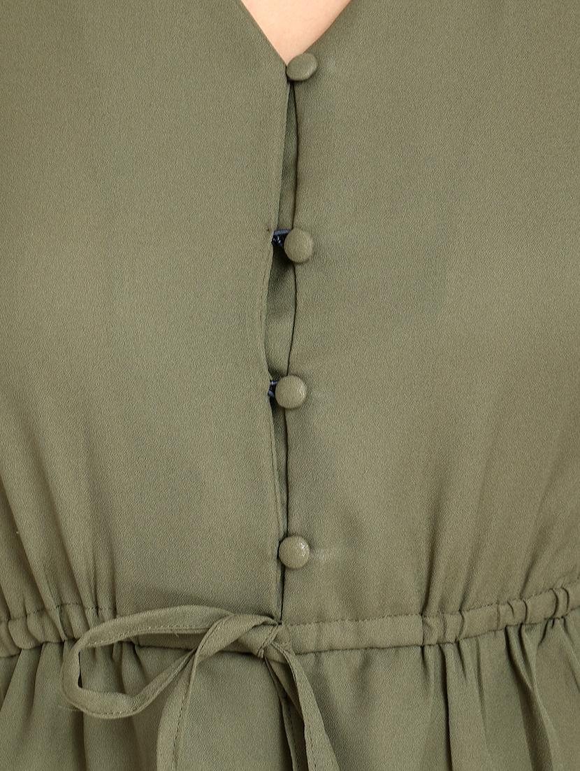 tie knot flute sleeved top - 16689736 - Zoom Image - 6