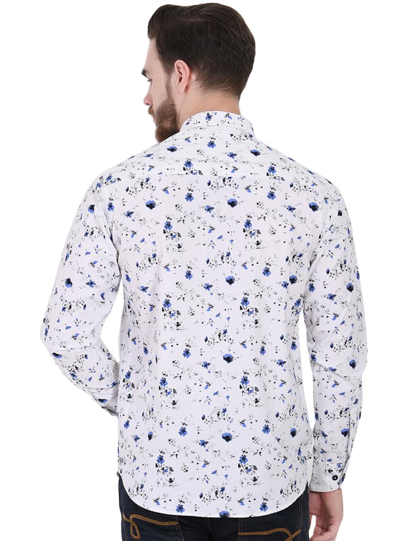 white floral printed casual shirt - 16690845 - Zoom Image - 3
