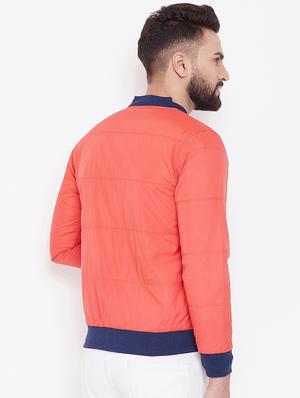 orange solid reversible quilted jacket - 16691484 - Standard Image - 3