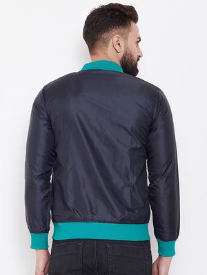 dark blue solid reversible quilted jacket - 16691486 - Standard Image - 3