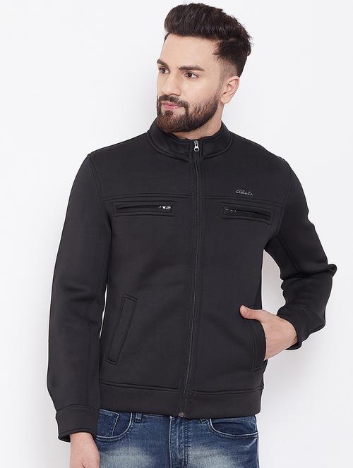 black solid casual jacket - 16691495 - Very Small Image - 1