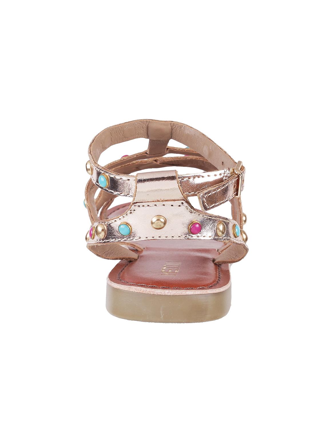 gold back strap sandals - 16691574 - Zoom Image - 3