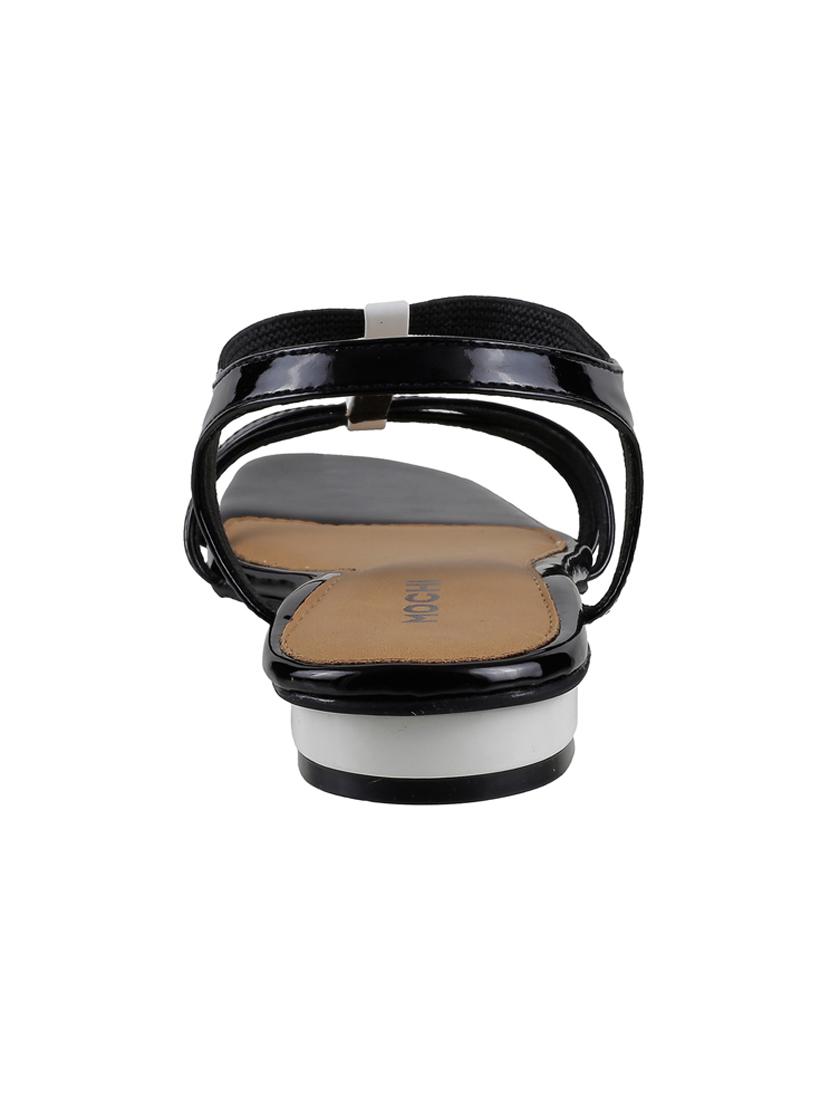 black back strap sandals - 16691763 - Zoom Image - 3