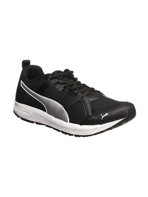 black fabric lace up sport shoes - 16692042 - Standard Image - 1