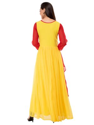 round neck layered gown - 16693224 - Standard Image - 3