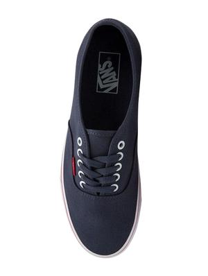 navy canvas lace up sneakers - 16693557 - Standard Image - 3