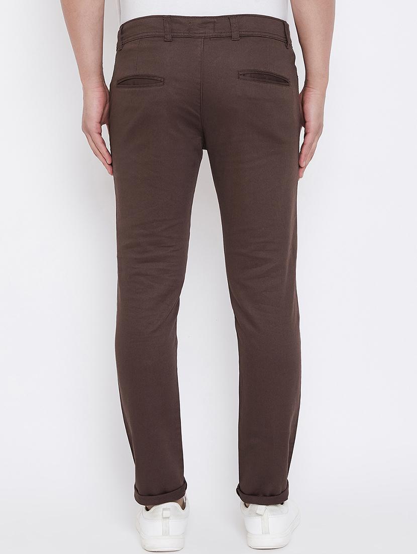 brown solid chinos - 16693607 - Zoom Image - 3