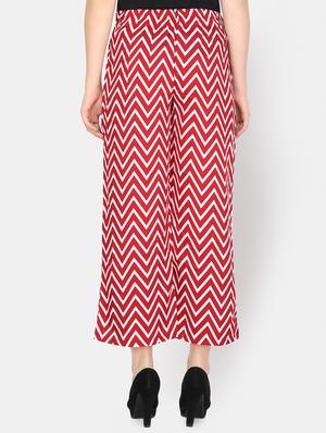 high rise chevron straight palazzo - 16693816 - Standard Image - 3