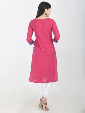 geometrical straight kurta - 16693887 - Standard Image - 3