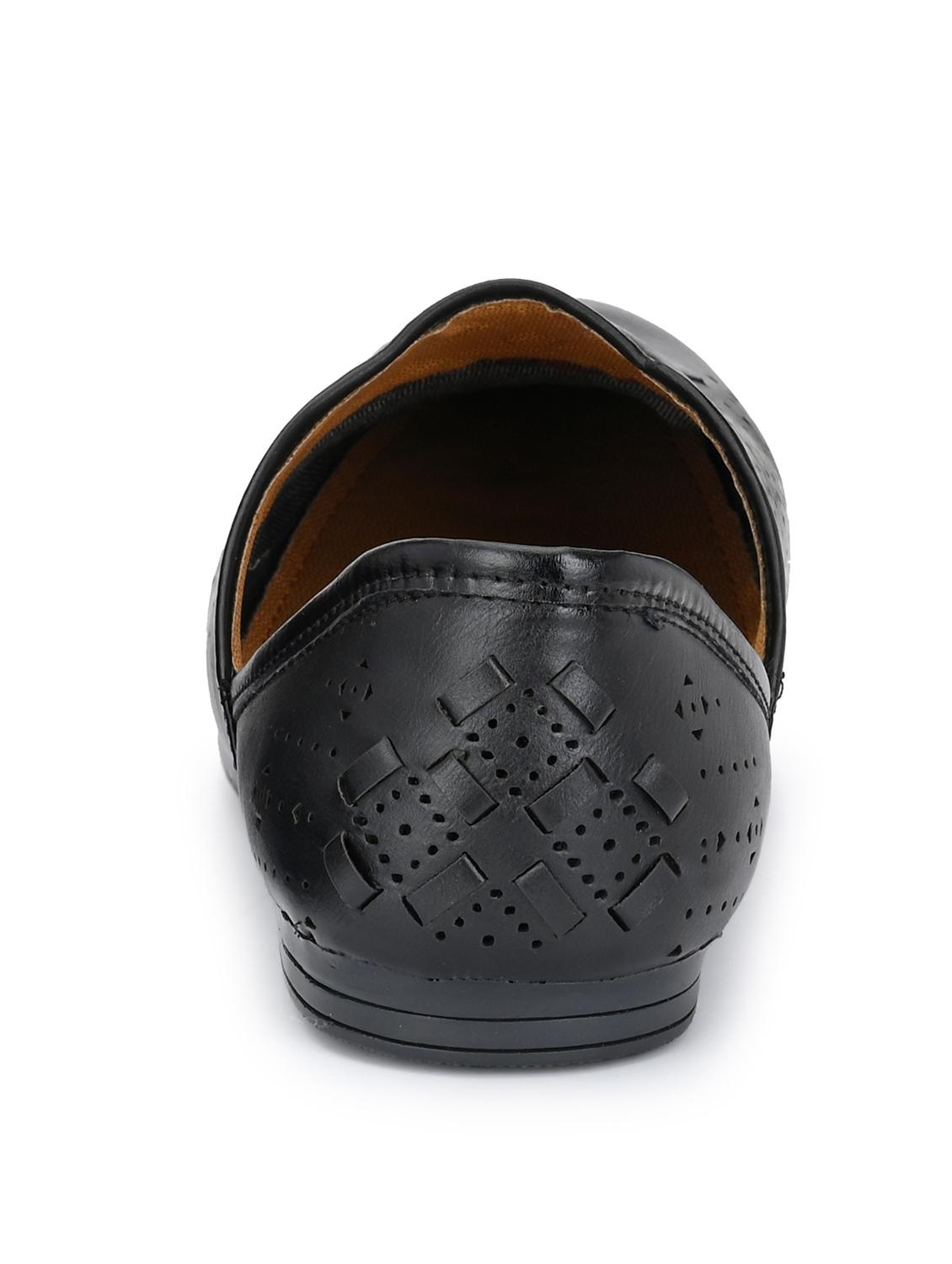 black leatherette slip on jutis - 16694101 - Zoom Image - 3