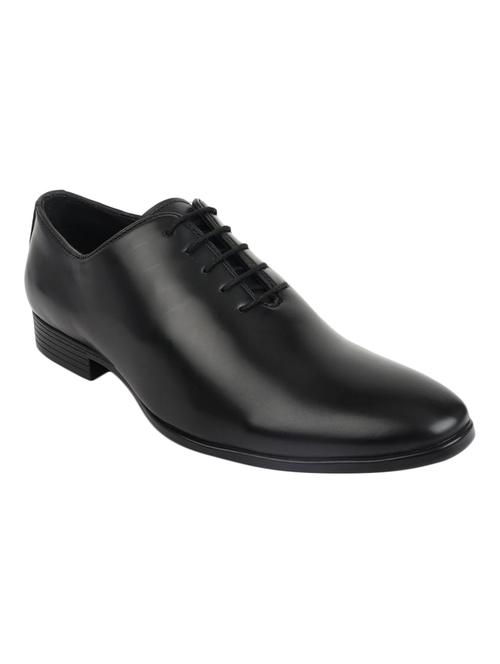 black leatherette lace-up oxfords - 16694357 - Very Small Image - 1