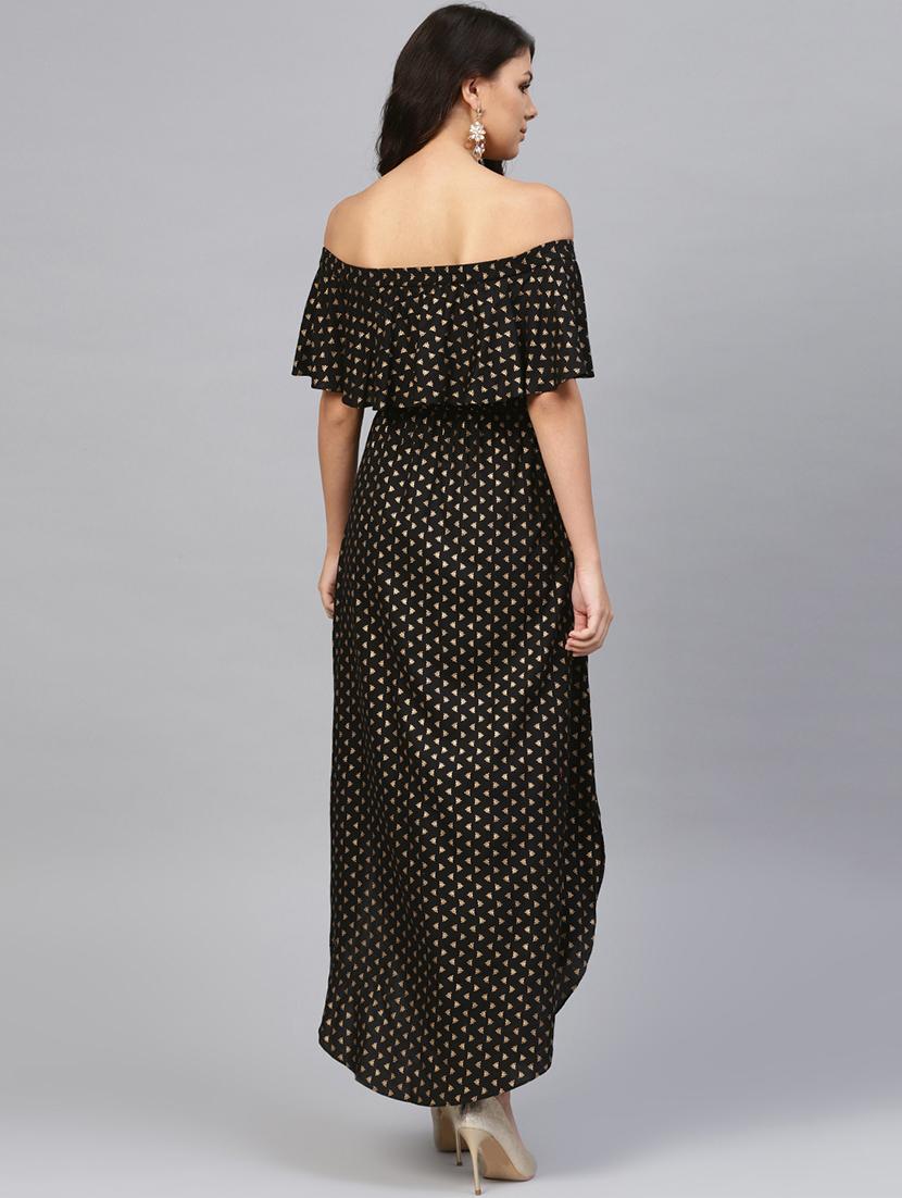off shoulder layered high low dress - 16694728 - Zoom Image - 3