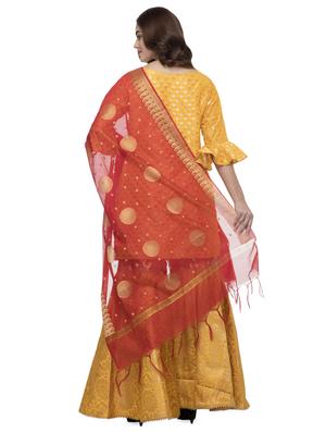 ethnic motif zari dupatta - 16694800 - Standard Image - 3
