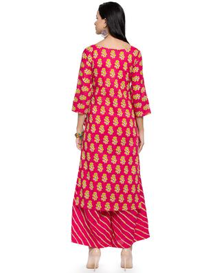 floral print kurta palazzo set - 16694879 - Standard Image - 3