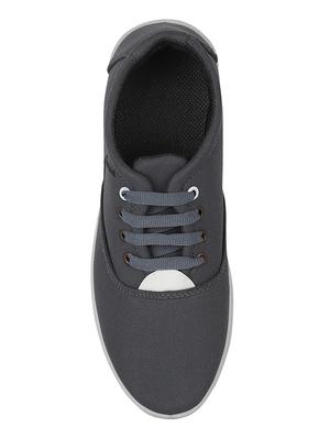 grey canvas lace up sneakers - 16694891 - Standard Image - 3