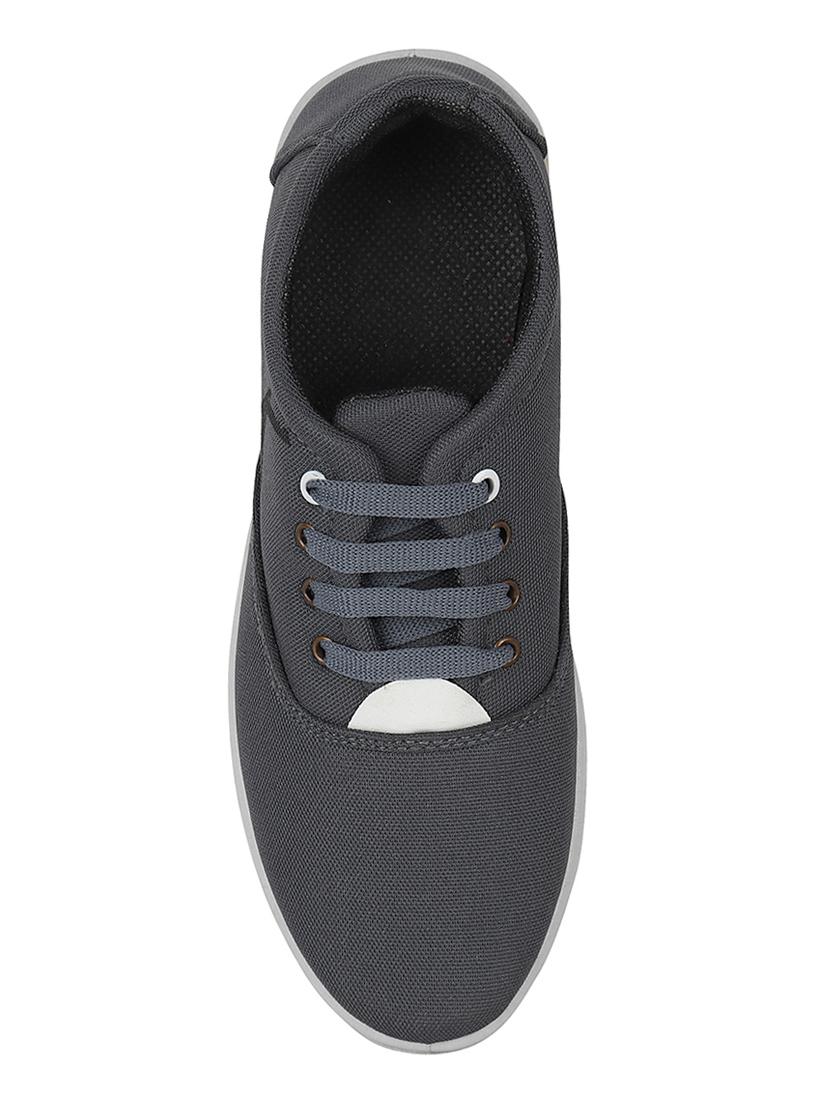 grey canvas lace up sneakers - 16694891 - Zoom Image - 3